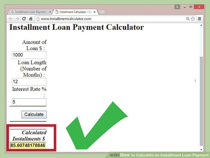 Installment loan payment calculate calculator wikihow