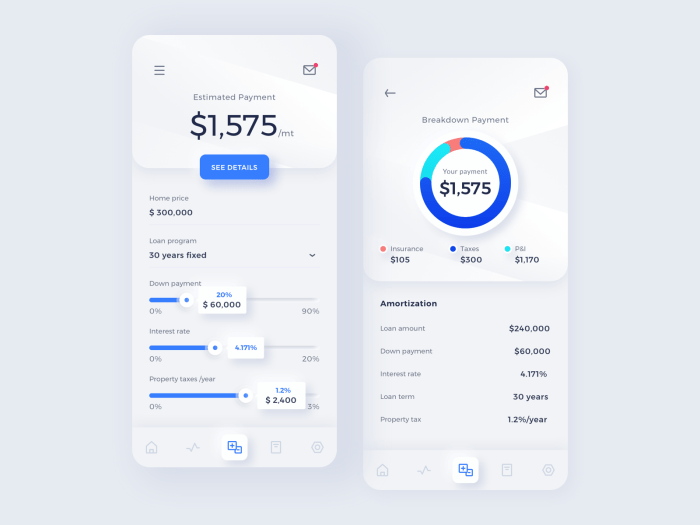 Calculator mortgage loan screenshots